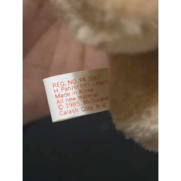 Vintage 1985 McDonalds Coca Cola Plush Reindeer Christmas  Ornament Happy Meal - Picture 6 of 8